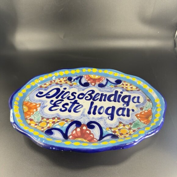 Hand Made Talavera Pottery Mexican Ceramic Hand Painted Tray Oval Dish HR Puebla - Picture 11 of 13